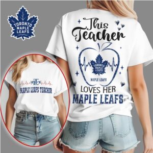 Toronto Maple Leafs Teacher Loves Her Team Graphic NHL Hockey Fan Apparel Shirt