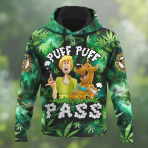 Trippy Scooby Doo Shaggy 420 Hoodie Space Nebula Weed Leaf Marijuana tshirt
