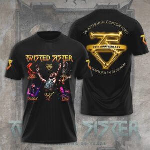 Twisted Sister 50th Anniversary In Aeternum Glam Metal Rock Band Graphic T Shirt