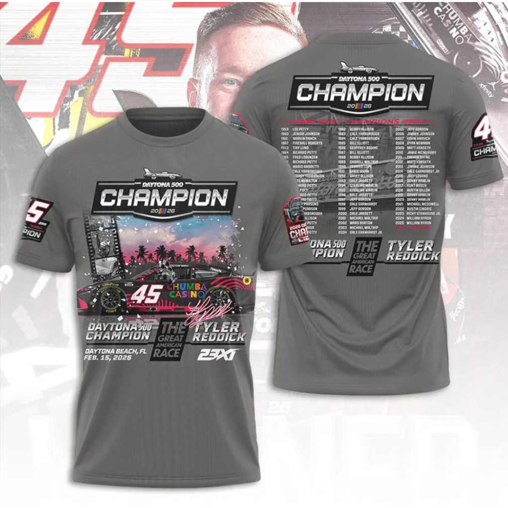 Tyler Reddick 2026 Daytona 500 Champion 23XI Racing NASCAR Racing Graphic Hoodie Tyler Reddick 2026 Daytona 500 Champion 23XI Racing NASCAR Racing Graphic Hoodie