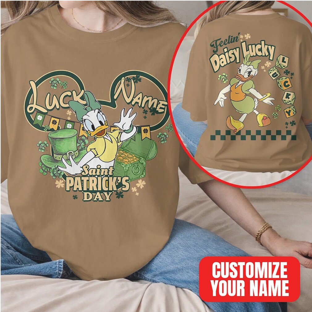 Custom Name Daisy Duck Lucky Saint Patrick’s Day Disney Fashion Festive Green T Shirt Custom Name Daisy Duck Lucky Saint Patrick’s Day Disney Fashion Festive Green T Shirt