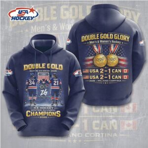 USA Hockey 2026 Winter Olympic Champions Double Gold Glory Collection Shirt USA Hockey 2026 Winter Olympic Champions Double Gold Glory Collection Shirt