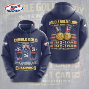 USA Hockey 2026 Winter Olympic Champions Double Gold Glory Collection Shirt