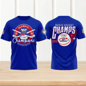 USA Hockey 2026 Winter Olympics Champions Blue Shirt USA Hockey 2026 Winter Olympics Champions Blue Shirt