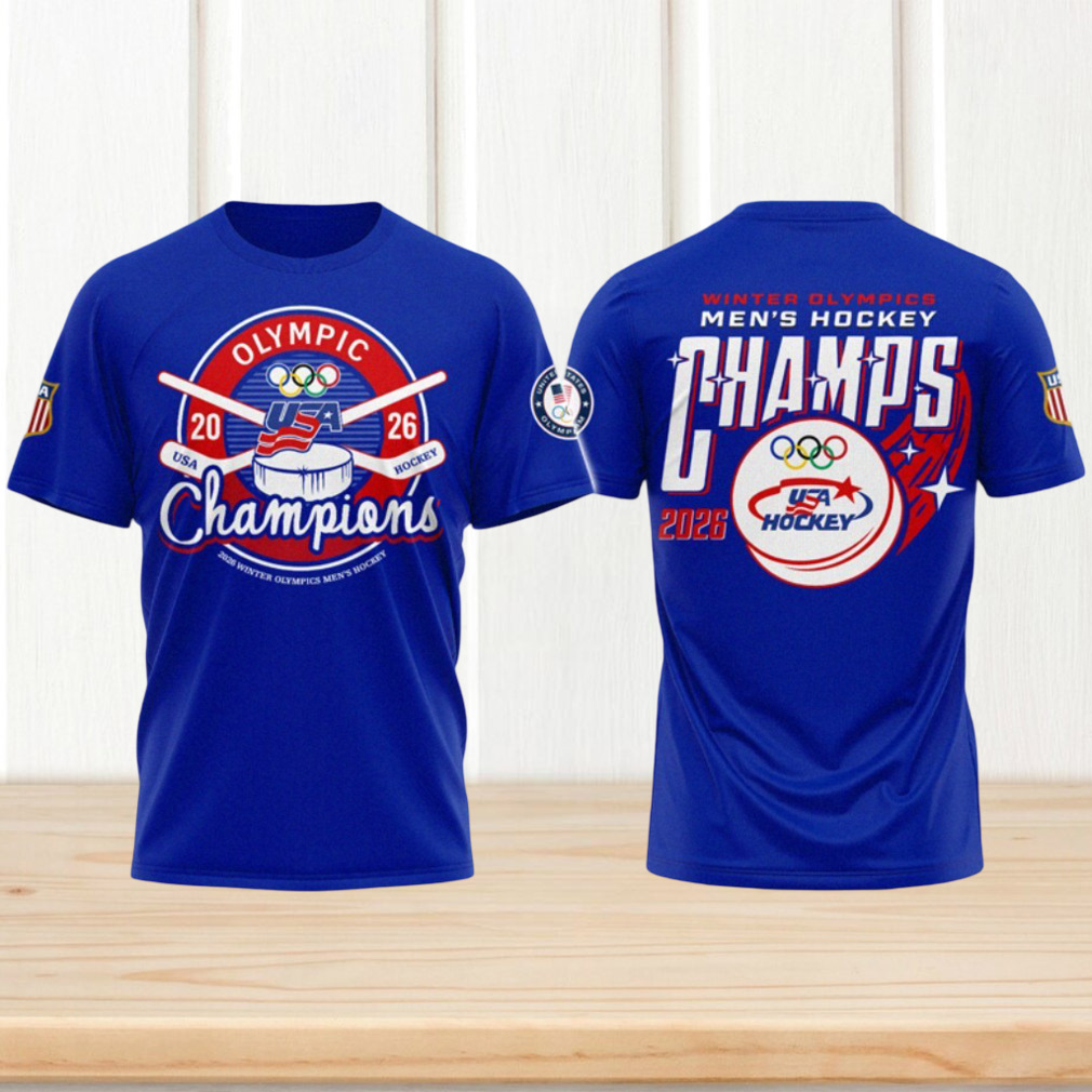 USA Hockey 2026 Winter Olympics Champions Blue Shirt USA Hockey 2026 Winter Olympics Champions Blue Shirt