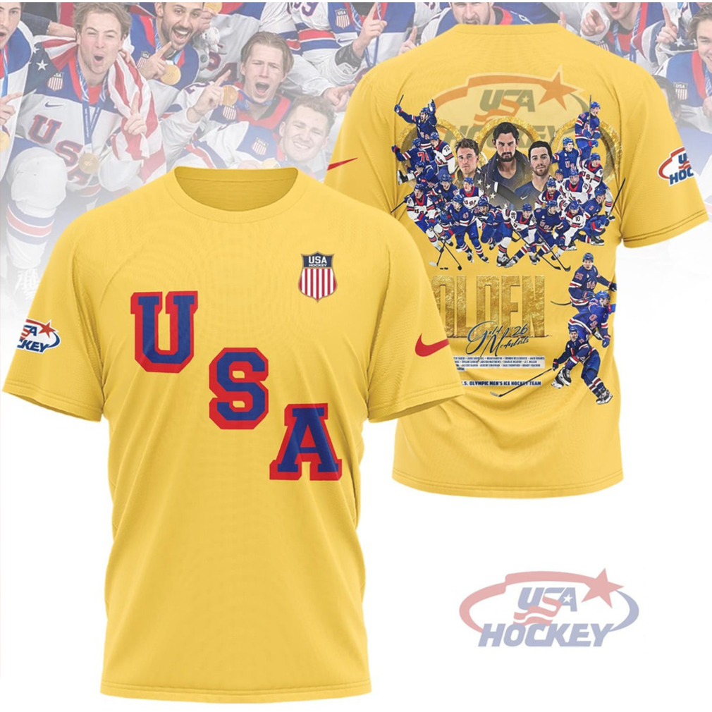 USA Hockey Golden Medalists Milano Cortina 2026 Olympic Champions Primary Logo Shirt USA Hockey Golden Medalists Milano Cortina 2026 Olympic Champions Primary Logo Shirt