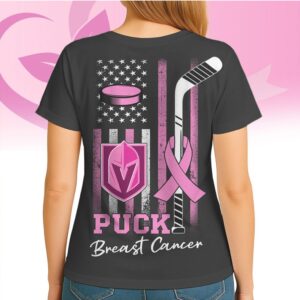 Vegas Golden Knights Breast Cancer Awareness Pink Ribbon Support Graphic Fan Shirt