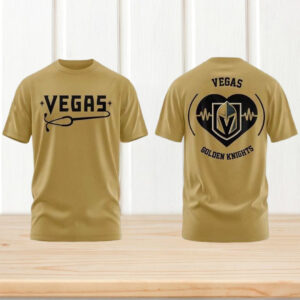 Vegas Golden Knights Healthcare Appreciation Night Gold Stethoscope Heart Logo NHL Fan Shirt Vegas Golden Knights Healthcare Appreciation Night Gold Stethoscope Heart Logo NHL Fan Shirt