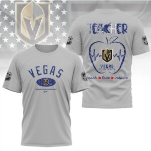 Vegas Golden Knights Teacher Appreciation Night Graphic NHL Hockey Fan Educational Apparel Shirt