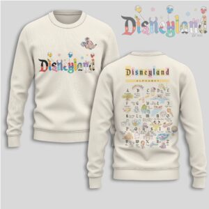 Vintage Disneyland Alphabet Disney World Family Vacation Hoodie