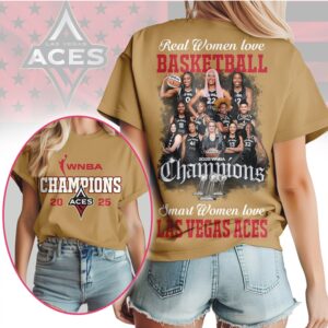 Vintage Las Vegas Aces WNBA Champions 2025 Graphic Tee For Women Fans Shirt