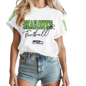 Vintage Seattle Seahawks Go Hawks Football White Graphic For Women Fans T Shirt Vintage Seattle Seahawks Go Hawks Football White Graphic For Women Fans T Shirt