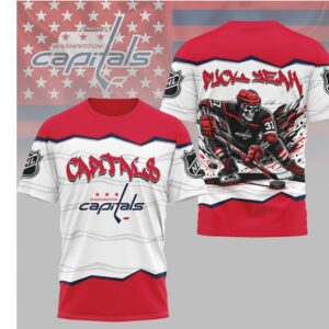 Washington Capitals Puck Yeah Skeleton Hockey Fan Game Day Shirt