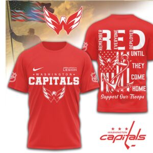 Washington Capitals R.E.D. Friday Military Support Support Our Troops Hockey Shirt