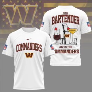 Washington Commanders Bartender Burgundy Gold Football Fan Spirit T Shirt Washington Commanders Bartender Burgundy Gold Football Fan Spirit T Shirt