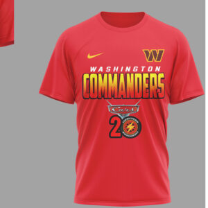 Washington Commanders Disney Cars 20th Anniversary Red Game Day Racing Graphic T Shirt