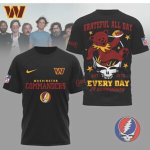 Washington Commanders Grateful Dead Dancing Bear Rock Music Fan Game Day tshirt Washington Commanders Grateful Dead Dancing Bear Rock Music Fan Game Day tshirt
