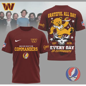 Washington Commanders Grateful Dead Dancing Bear Rock Music Fan Game Day tshirt