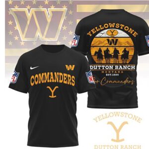 Washington Commanders Yellowstone Dutton Ranch Montana Mashup Style T Shirt Washington Commanders Yellowstone Dutton Ranch Montana Mashup Style T Shirt