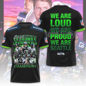 We Are Loud Proud Seattle Seahawks Super Bowl LX Champions NFL Hoodie