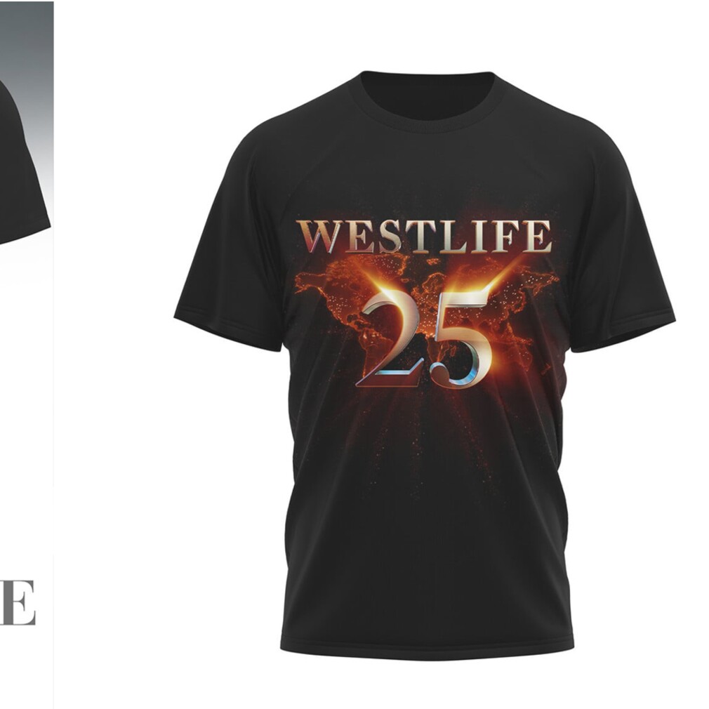 Westlife 25 Years of Hits Anniversary World Tour Europe 2026 Shirt Westlife 25 Years of Hits Anniversary World Tour Europe 2026 Shirt