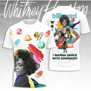 Whitney Houston Billboard I Wanna Dance With Somebody Vintage Graphic Pop Music Hoodie
