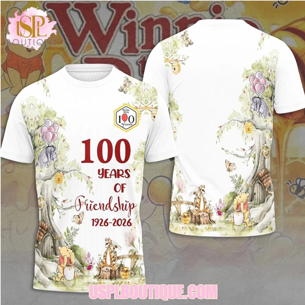 Winnie The Pooh 100 Years Of Friendship 1926 2026 Anniversary All Over Print Shirt Winnie The Pooh 100 Years Of Friendship 1926 2026 Anniversary All Over Print Shirt