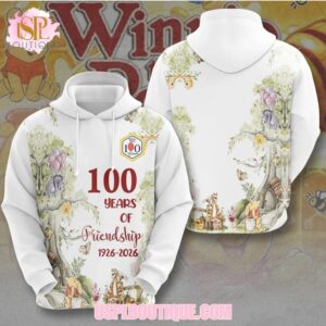 Winnie The Pooh 100 Years Of Friendship 1926 2026 Anniversary All Over Print Shirt