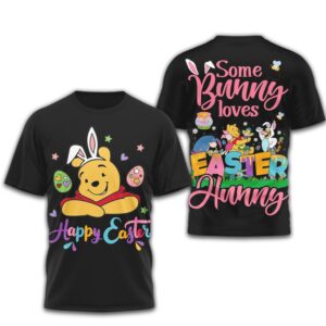 Winnie The Pooh Some Bunny Loves You Happy Easter Disney Hunny Jar Tee
