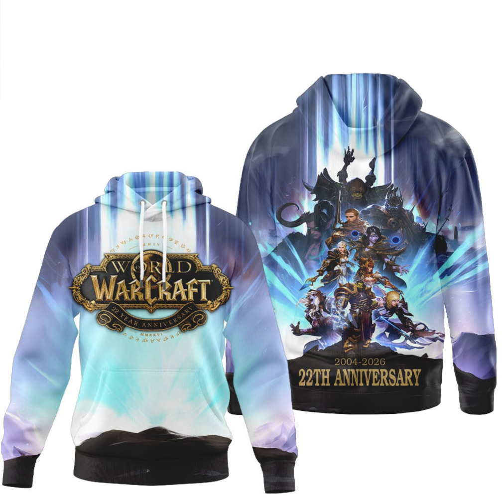 World Of Warcraft 22nd Anniversary 2004 2026 Vintage Gaming T Shirt World Of Warcraft 22nd Anniversary 2004 2026 Vintage Gaming T Shirt