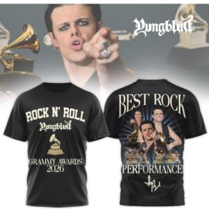 Yungblud Best Rock Performance Grammy Awards 2026 Commemorative Rock N Roll T Shirt