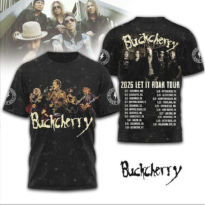 Buckcherry Let It Roar Tour 2026 Hard Rock Band Concert Music Fan T Shirt Buckcherry Let It Roar Tour 2026 Hard Rock Band Concert Music Fan T Shirt