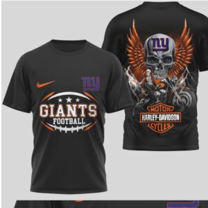 New York Giants Football T Shirt Retro Biker Skull Graphic T Shirt New York Giants Football T Shirt Retro Biker Skull Graphic T Shirt