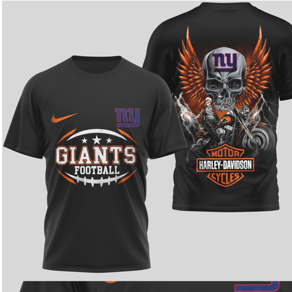 New York Giants Football T Shirt Retro Biker Skull Graphic T Shirt New York Giants Football T Shirt Retro Biker Skull Graphic T Shirt