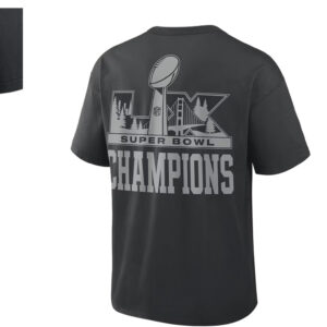 Seattle Seahawks Super Bowl LX Champions Trophy Silver Metallic T Shirt