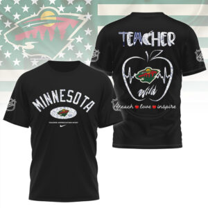 Minnesota Wild Teacher Appreciation Night Apple Graphic Game Day NHL Hockey Fan Shirt Minnesota Wild Teacher Appreciation Night Apple Graphic Game Day NHL Hockey Fan Shirt