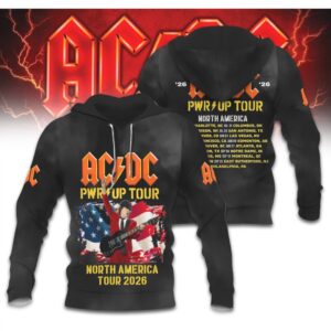 Official ACDC PWR UP Tour 2026 North America Angus Young Red Suit T Shirt