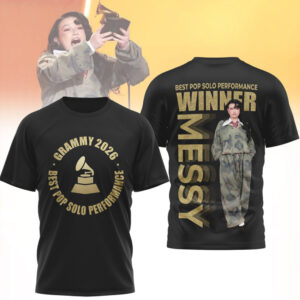 Messy Grammy 2026 Best Pop Solo Performance Winner Exclusive Commemorative T Shirt