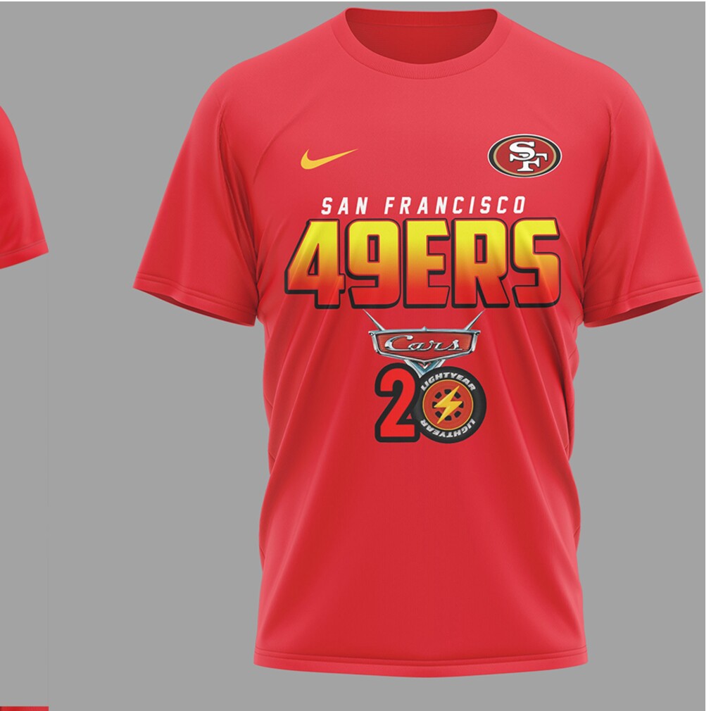 San Francisco 49ers Cars 20th Anniversary Red Shirt Classic Racing Football Fan T Shirt San Francisco 49ers Cars 20th Anniversary Red Shirt Classic Racing Football Fan T Shirt