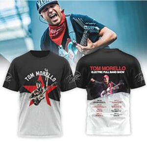 Tom Morello Electric Full Band Show World Tour 2026 Guitarist Rock Music T Shirt