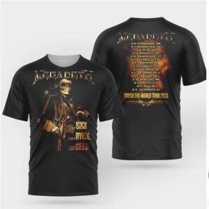 Megadeth The Sick, The Dying And The Dead Crush The World Tour Shirt