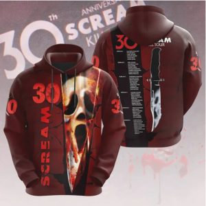30th Anniversary Scream Kill Tour Red 3D All Over Print T Shirt 30th Anniversary Scream Kill Tour Red 3D All Over Print T Shirt