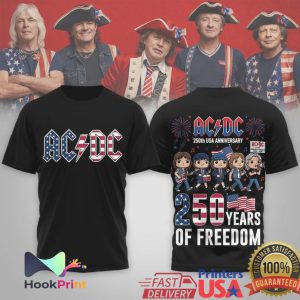 ACDC 250th USA Anniversary 250 Years of Freedom Band T Shirt