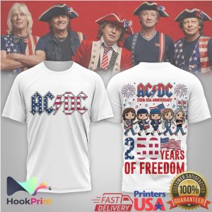 ACDC 250th USA Anniversary 250 Years of Freedom Band T Shirt