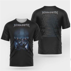 Megadeth Cybernetic Skeleton World Tour Concert Hoodie