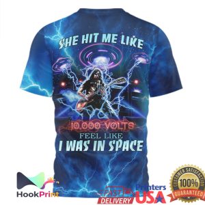 Ace Frehley KISS 10,000 Volts Lightning All Over Print Tribute Shirt