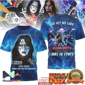 Ace Frehley KISS 10,000 Volts Lightning All Over Print Tribute Shirt
