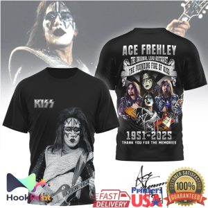 Ace Frehley The Founding Fire of KISS 1951 2025 Memorial T Shirt