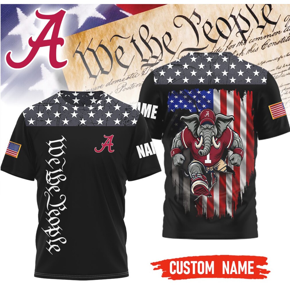 Alabama Crimson Tide Personalized We The People Big Al Patriotic T Shirt Alabama Crimson Tide Personalized We The People Big Al Patriotic T Shirt