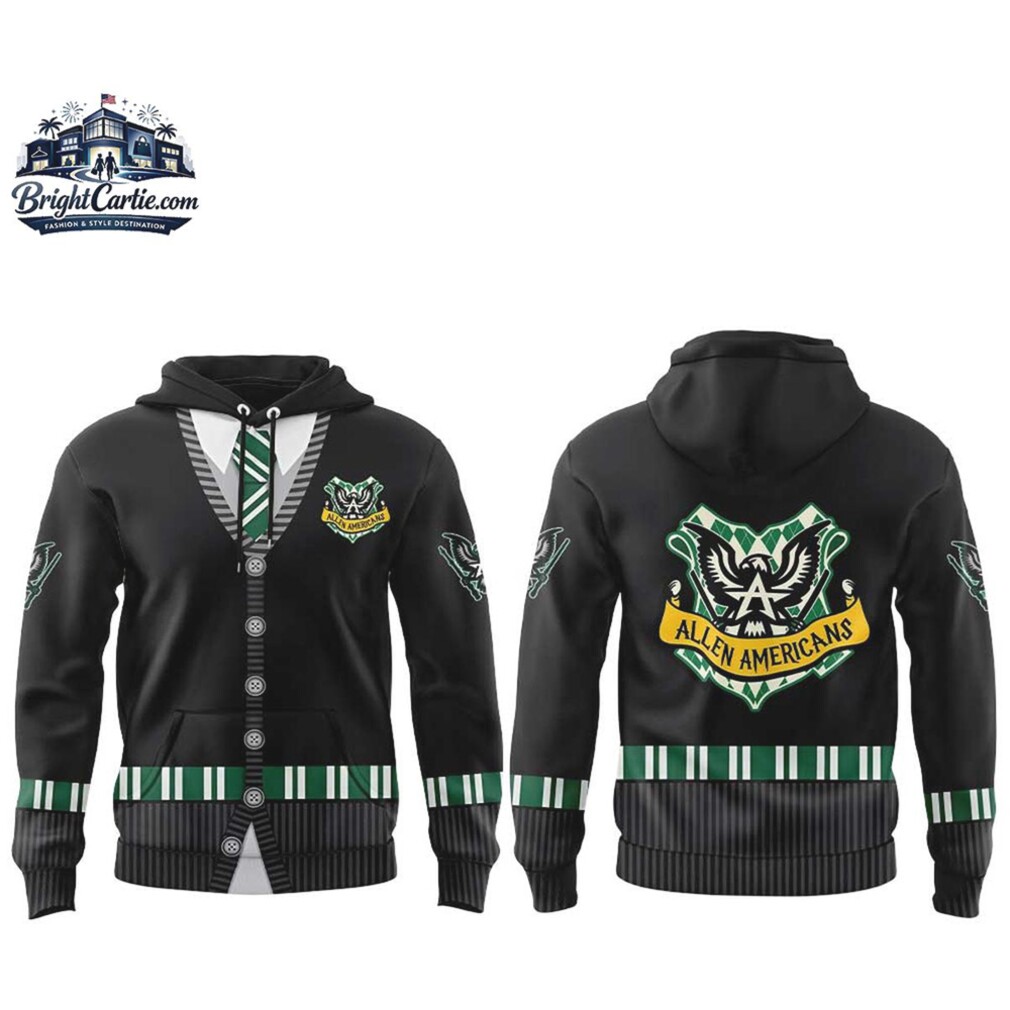 Allen Americans ECHL Hockey Tuxedo Cardigan Style T Shirt Allen Americans ECHL Hockey Tuxedo Cardigan Style T Shirt